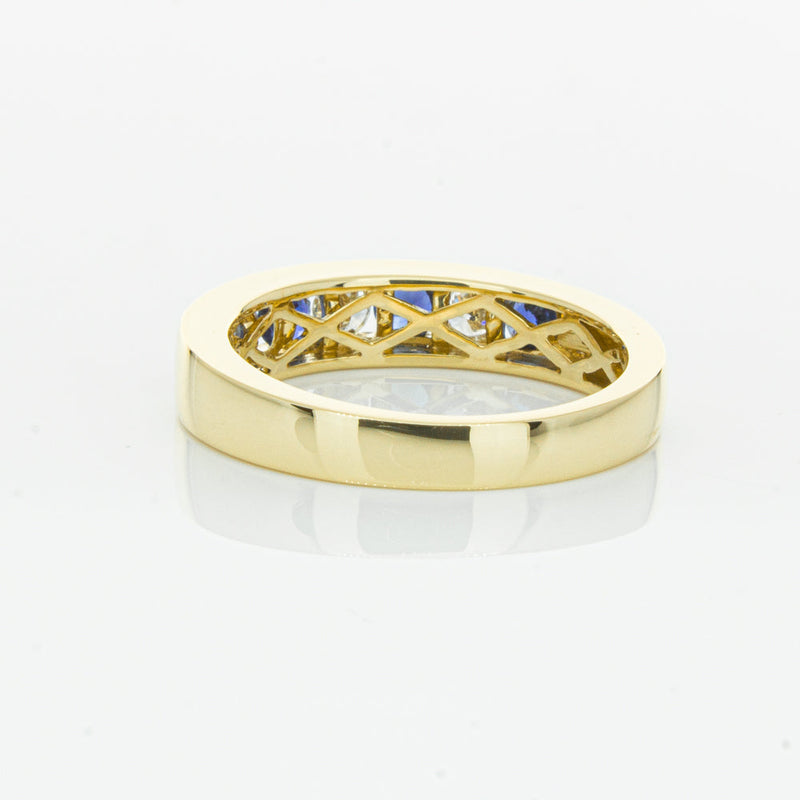 18ct Yellow Gold Sapphire & Diamond Tigris Ring-Ring-Walker & Hall