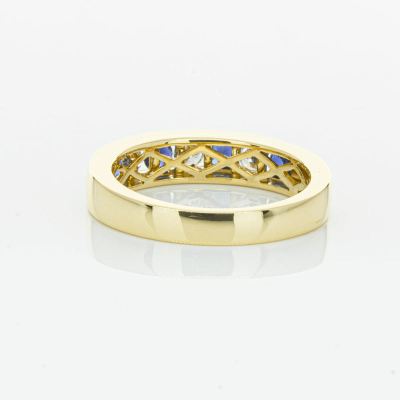 18ct Yellow Gold Sapphire & Diamond Tigris Ring-Ring-Walker & Hall