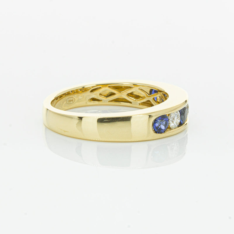 18ct Yellow Gold Sapphire & Diamond Tigris Ring-Ring-Walker & Hall