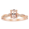 18ct Rose Gold Morganite & Diamond Ring-Ring-Walker & Hall