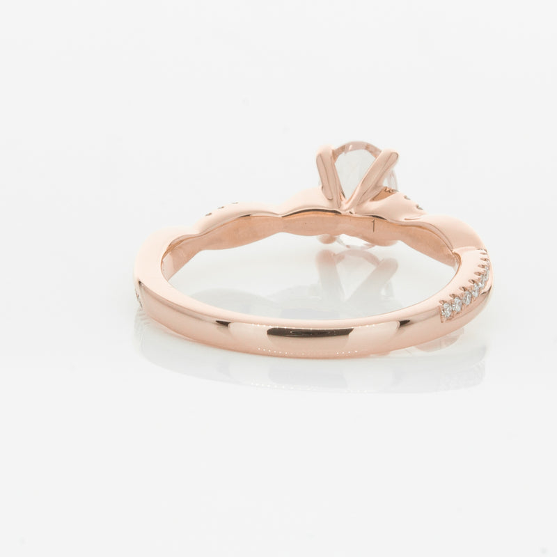 18ct Rose Gold Morganite & Diamond Ring-Ring-Walker & Hall