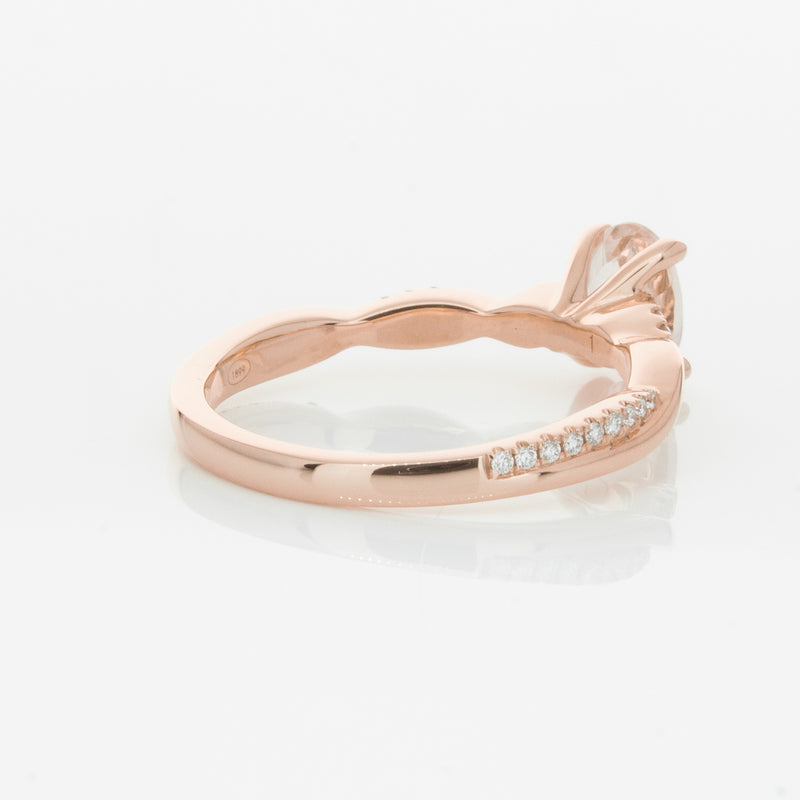 18ct Rose Gold Morganite & Diamond Ring-Ring-Walker & Hall