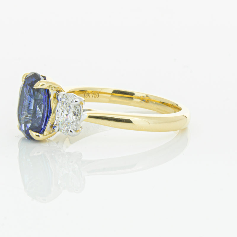 18ct Yellow Gold Sapphire & Diamond Ring-Ring-Walker & Hall