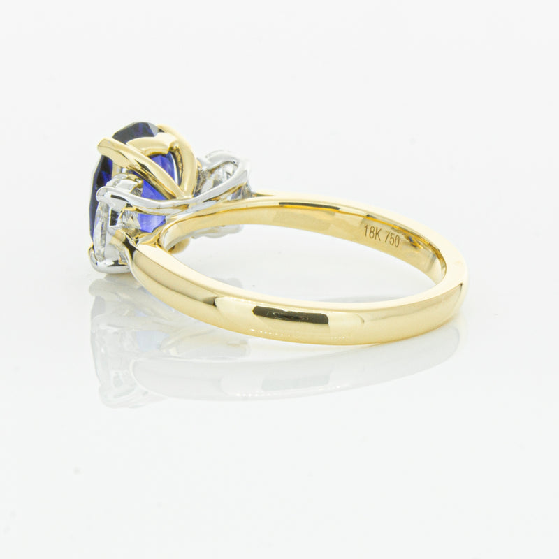 18ct Yellow Gold Sapphire & Diamond Ring-Ring-Walker & Hall