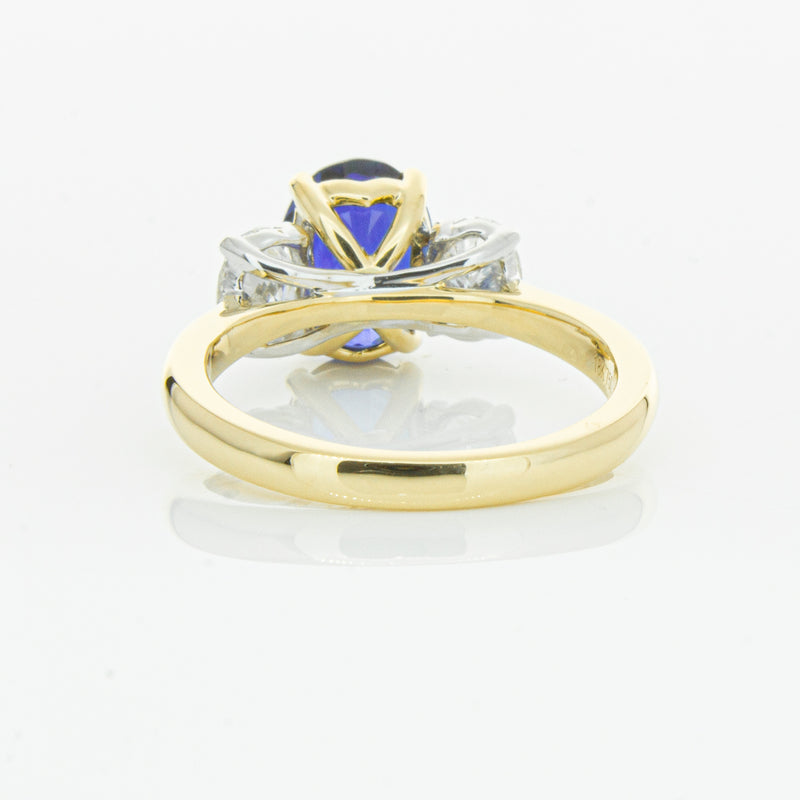 18ct Yellow Gold Sapphire & Diamond Ring-Ring-Walker & Hall