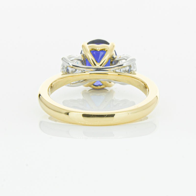 18ct Yellow Gold Sapphire & Diamond Ring-Ring-Walker & Hall