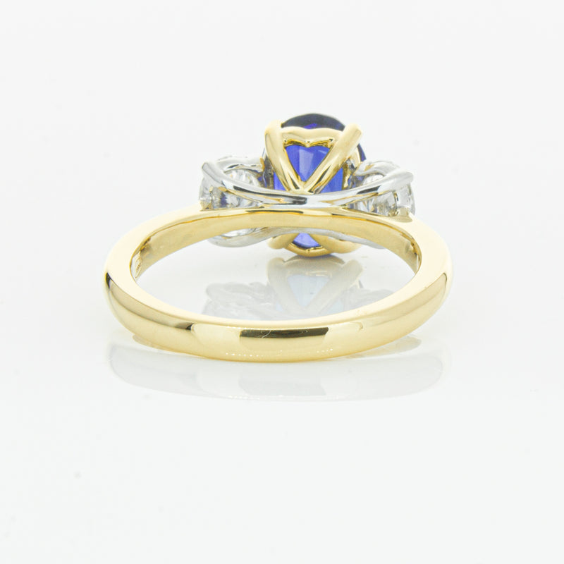 18ct Yellow Gold Sapphire & Diamond Ring-Ring-Walker & Hall