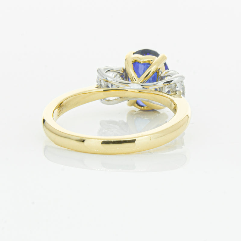 18ct Yellow Gold Sapphire & Diamond Ring-Ring-Walker & Hall