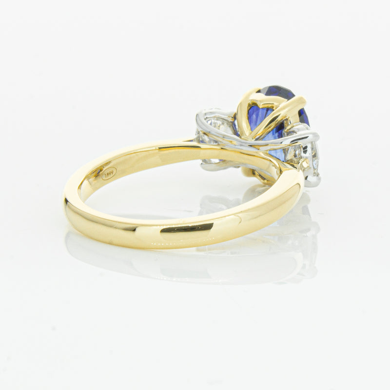 18ct Yellow Gold Sapphire & Diamond Ring-Ring-Walker & Hall