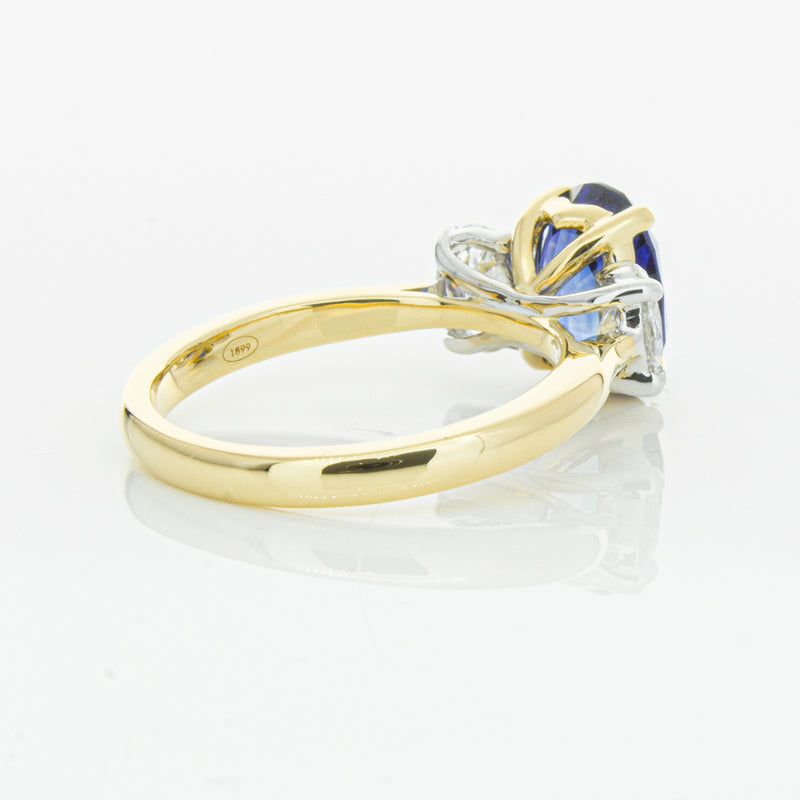 18ct Yellow Gold Sapphire & Diamond Ring-Ring-Walker & Hall