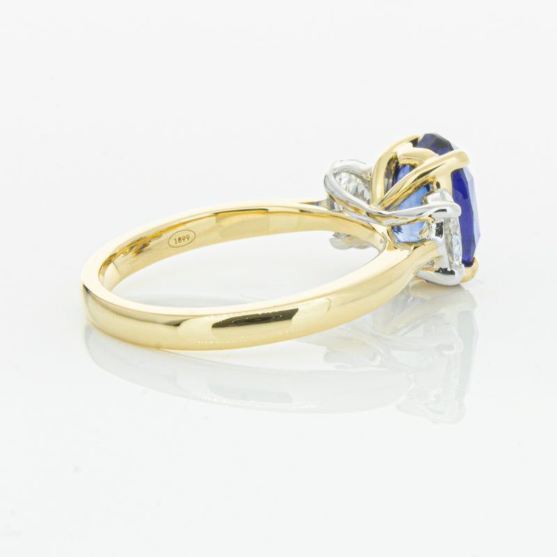 18ct Yellow Gold Sapphire & Diamond Ring-Ring-Walker & Hall