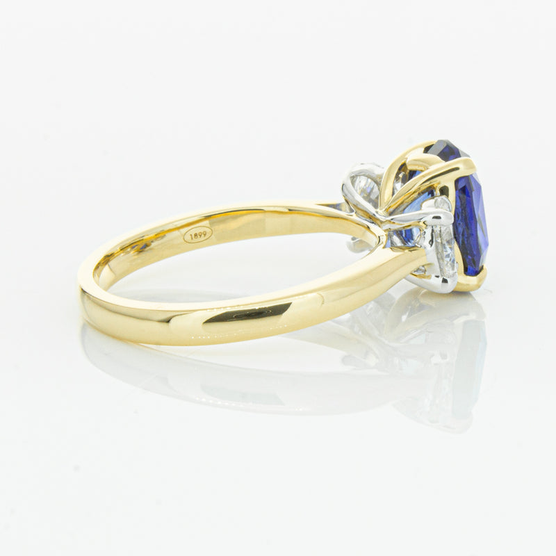 18ct Yellow Gold Sapphire & Diamond Ring-Ring-Walker & Hall