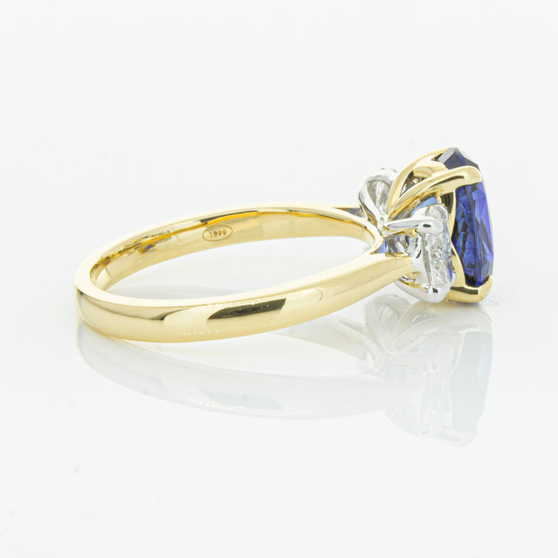 18ct Yellow Gold Sapphire & Diamond Ring-Ring-Walker & Hall