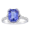 18ct White Gold Tanzanite & Diamond Romanov Ring-Ring-Walker & Hall