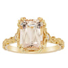 18ct Yellow Gold Morganite & Diamond Romanov Ring-Ring-Walker & Hall