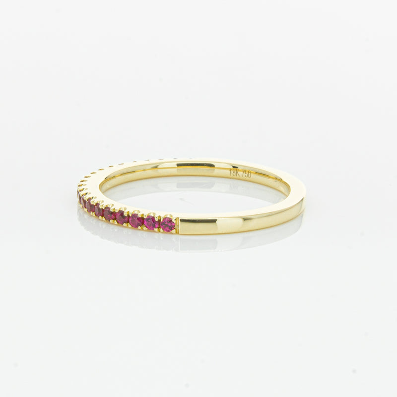 18ct Yellow Gold Ruby Millie Band-Ring-Walker & Hall