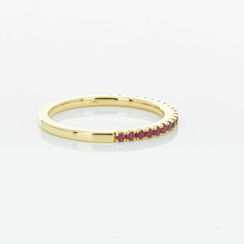 18ct Yellow Gold Ruby Millie Band-Ring-Walker & Hall