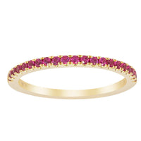 18ct Yellow Gold Ruby Millie Band-Ring-Walker & Hall