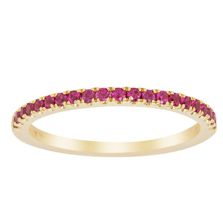 18ct Yellow Gold Ruby Millie Band-Ring-Walker & Hall