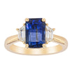 18ct Yellow Gold Sapphire & Diamond Three Stone Ring-Ring-Walker & Hall