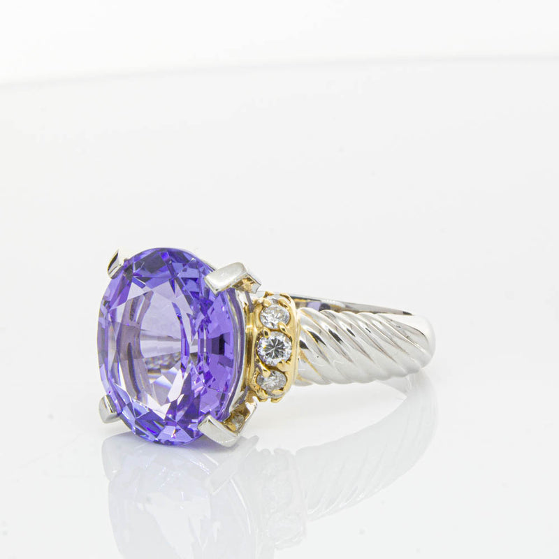 Deja Vu Platinum 5.60ct Tanzanite & Diamond Ring-Ring-Walker & Hall