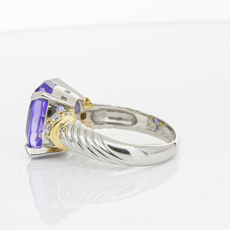Deja Vu Platinum 5.60ct Tanzanite & Diamond Ring-Ring-Walker & Hall