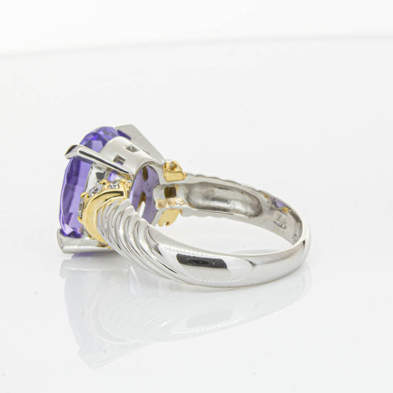 Deja Vu Platinum 5.60ct Tanzanite & Diamond Ring-Ring-Walker & Hall