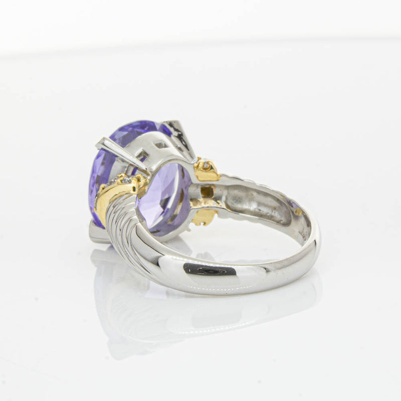 Deja Vu Platinum 5.60ct Tanzanite & Diamond Ring-Ring-Walker & Hall