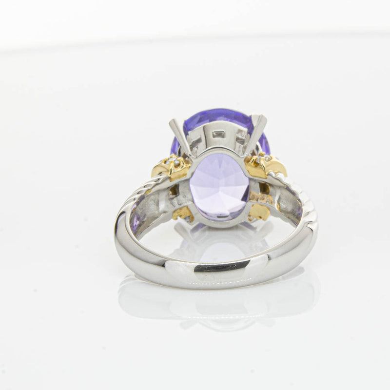 Deja Vu Platinum 5.60ct Tanzanite & Diamond Ring-Ring-Walker & Hall
