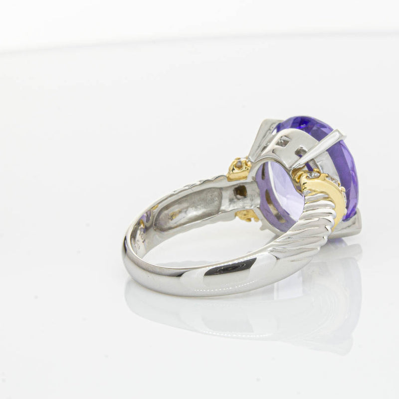 Deja Vu Platinum 5.60ct Tanzanite & Diamond Ring-Ring-Walker & Hall