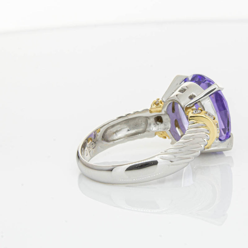 Deja Vu Platinum 5.60ct Tanzanite & Diamond Ring-Ring-Walker & Hall