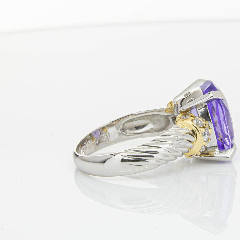 Deja Vu Platinum 5.60ct Tanzanite & Diamond Ring-Ring-Walker & Hall