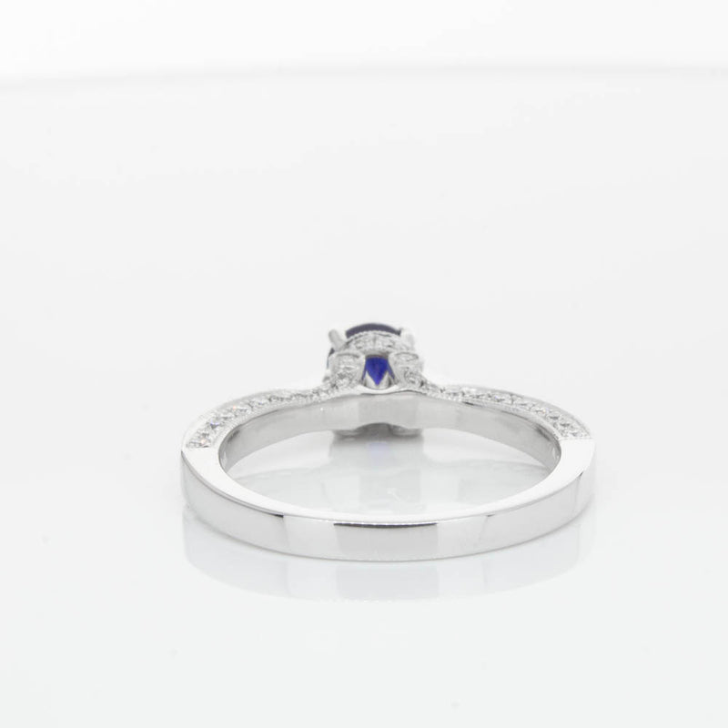 18ct White Gold Sapphire & Diamond Ring-Ring-Walker & Hall