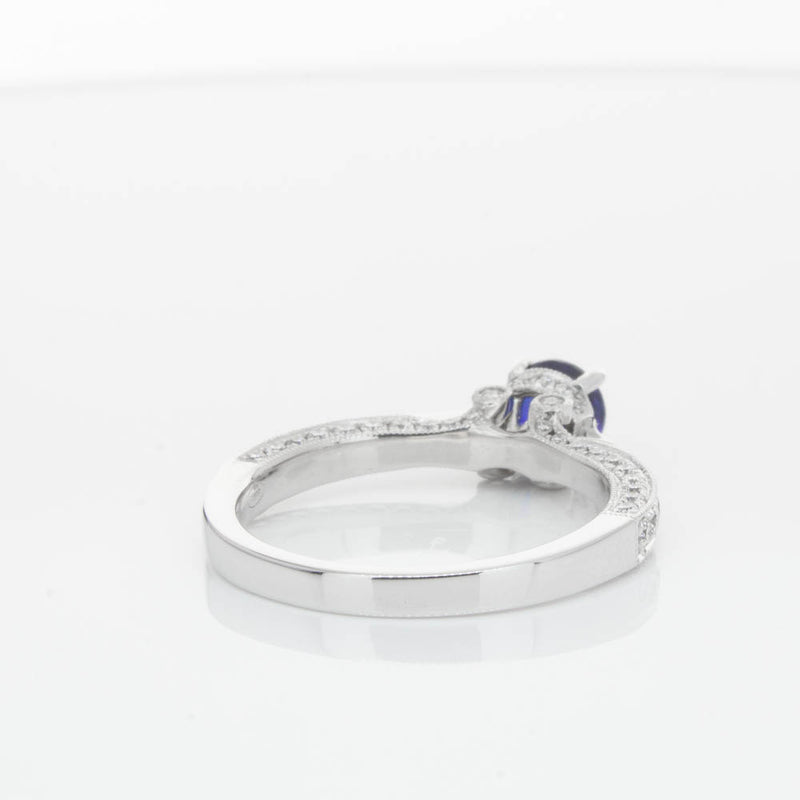 18ct White Gold Sapphire & Diamond Ring-Ring-Walker & Hall