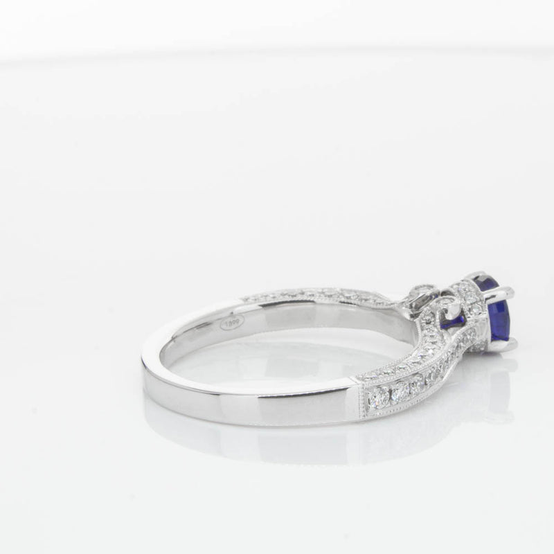 18ct White Gold Sapphire & Diamond Ring-Ring-Walker & Hall