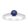 18ct White Gold Sapphire & Diamond Riviera Ring-Ring-Walker & Hall