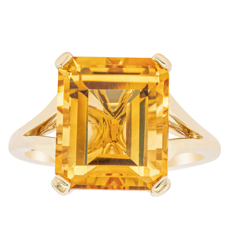 14ct Yellow Gold Citrine Juliet Ring-Ring-Walker & Hall