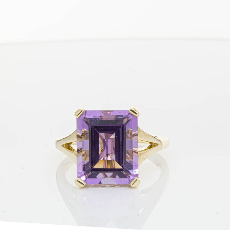 14ct Yellow Gold Amethyst Juliet Ring-Ring-Walker & Hall