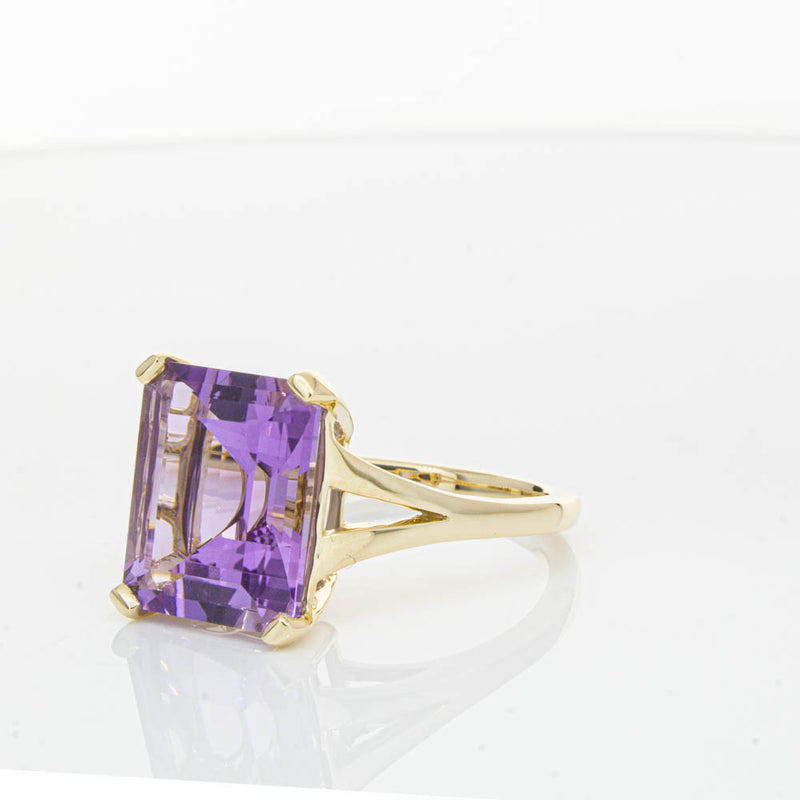 14ct Yellow Gold Amethyst Juliet Ring-Ring-Walker & Hall