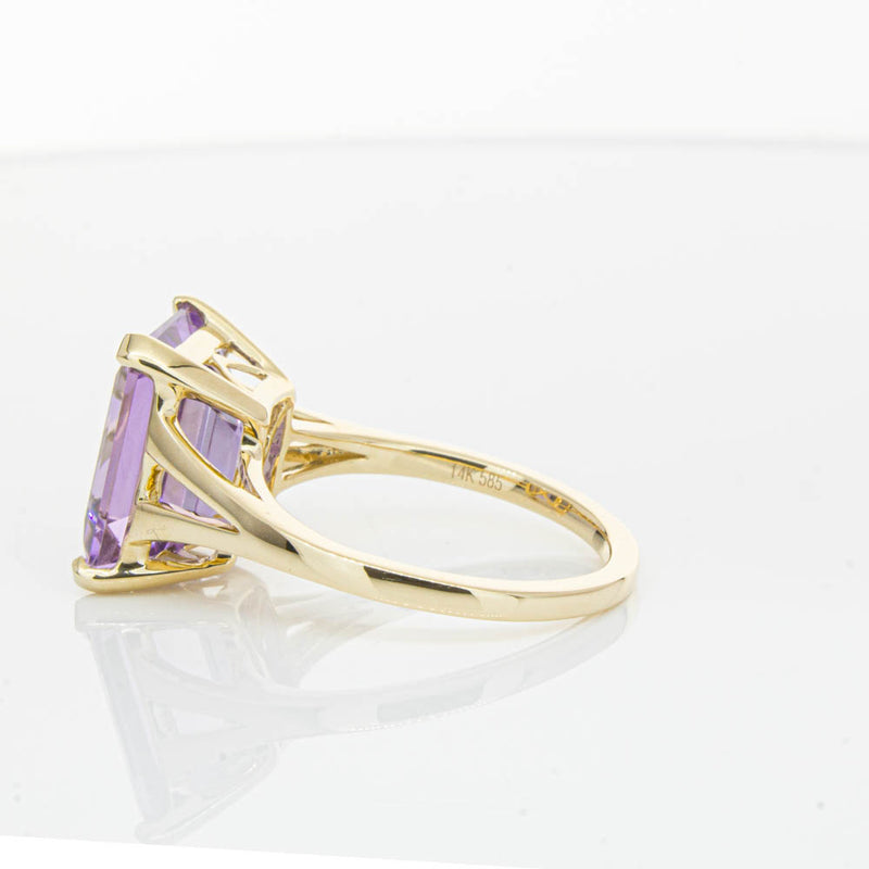14ct Yellow Gold Amethyst Juliet Ring-Ring-Walker & Hall