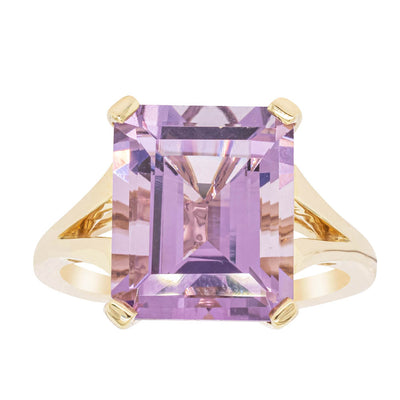 14ct Yellow Gold Amethyst Juliet Ring-Ring-Walker & Hall