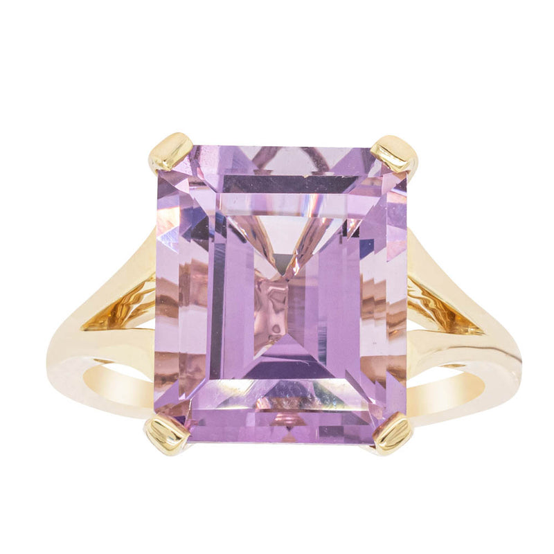 14ct Yellow Gold Amethyst Juliet Ring-Ring-Walker & Hall