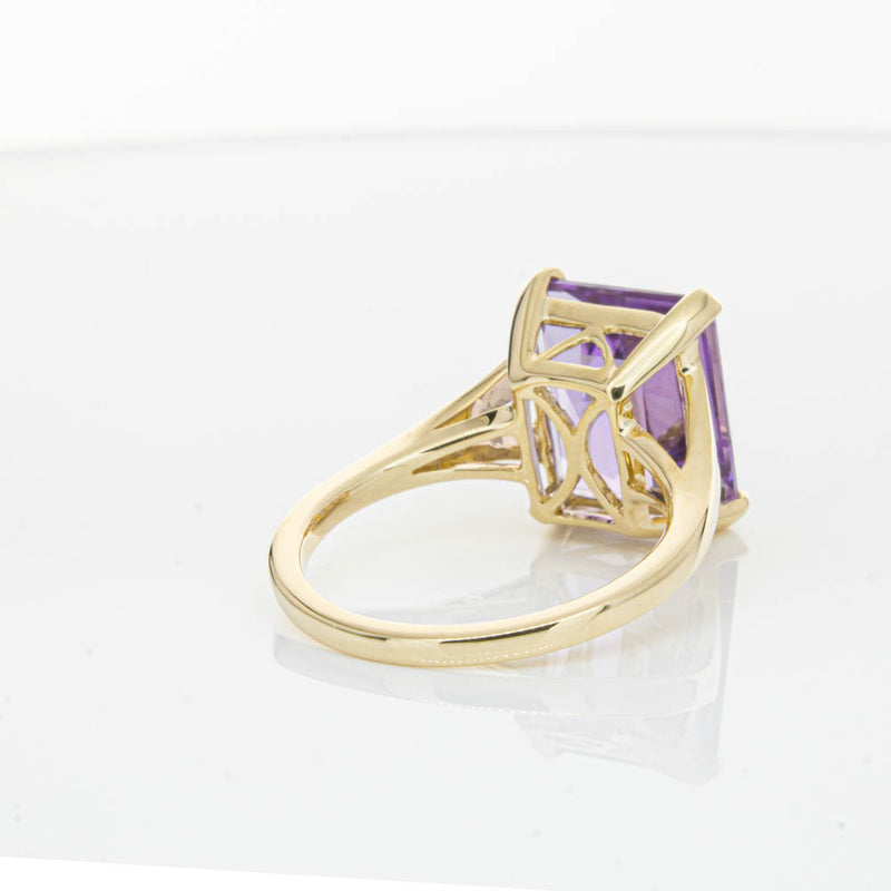14ct Yellow Gold Amethyst Juliet Ring-Ring-Walker & Hall