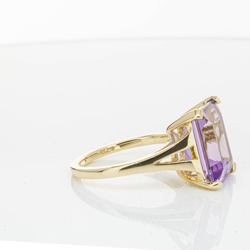 14ct Yellow Gold Amethyst Juliet Ring-Ring-Walker & Hall