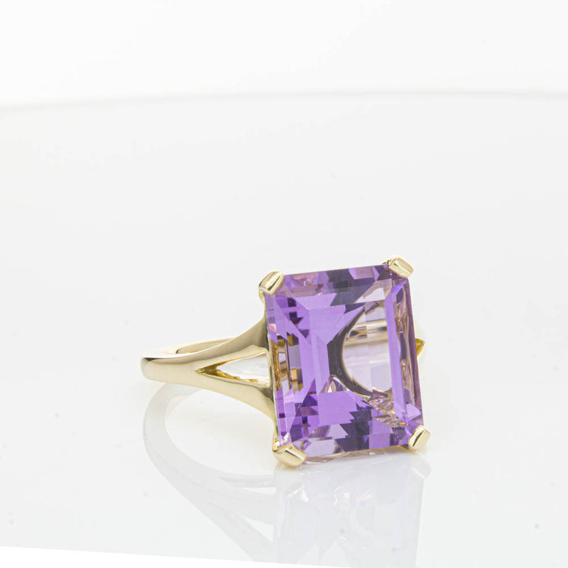14ct Yellow Gold Amethyst Juliet Ring-Ring-Walker & Hall