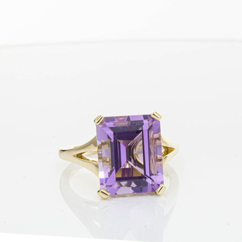 14ct Yellow Gold Amethyst Juliet Ring-Ring-Walker & Hall