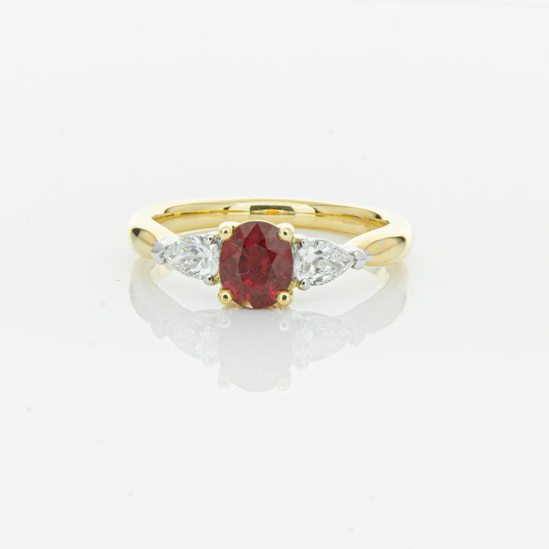 18ct Yellow Gold 1.17ct Ruby & Diamond Ayla Ring-Ring-Walker & Hall