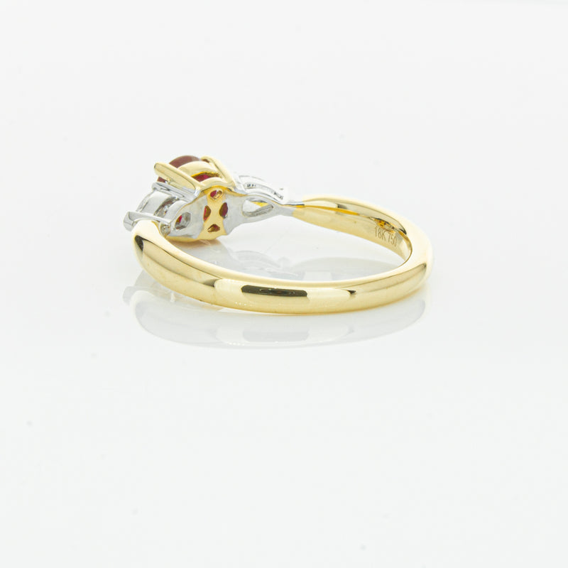 18ct Yellow Gold 1.17ct Ruby & Diamond Ayla Ring-Ring-Walker & Hall