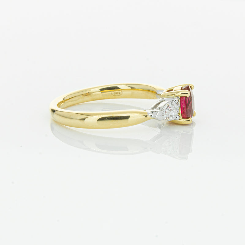 18ct Yellow Gold 1.17ct Ruby & Diamond Ayla Ring-Ring-Walker & Hall