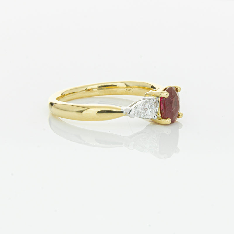 18ct Yellow Gold 1.17ct Ruby & Diamond Ayla Ring-Ring-Walker & Hall